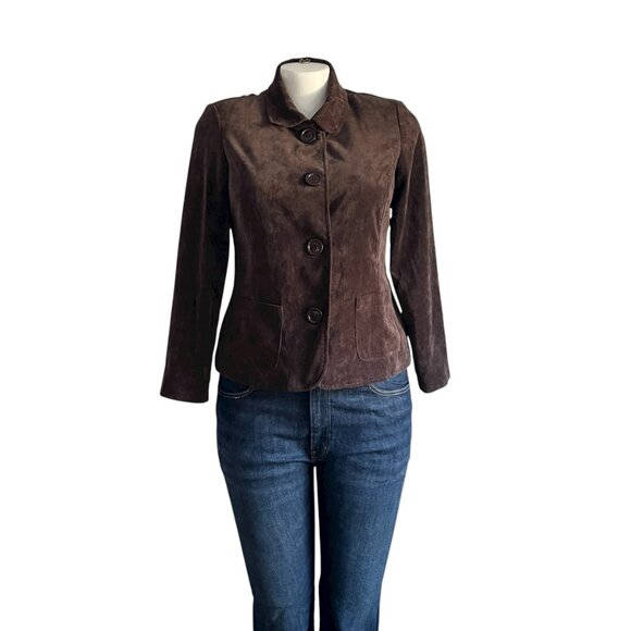 Chocolate Brown Corduroy Blazer Jacket - XL - Picture 2 of 7